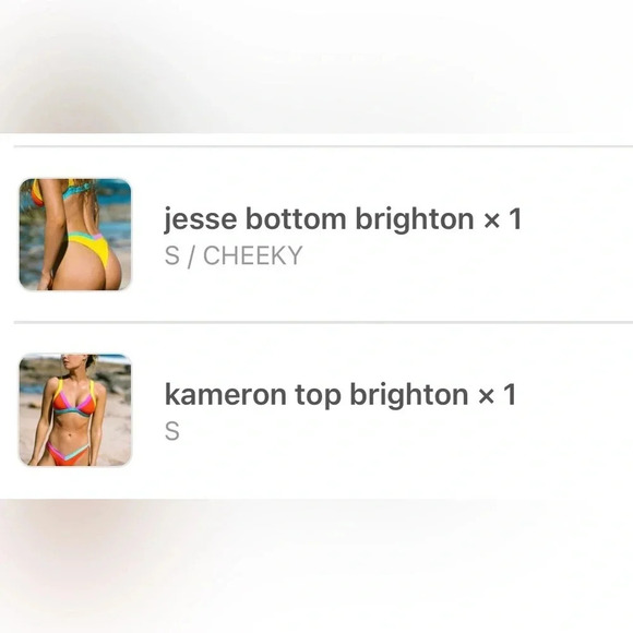 NWT OneOne Swimwear Bikini SET Brighton Red Blue Purple Yellow NEW Jesse Kameron - Picture 9 of 17